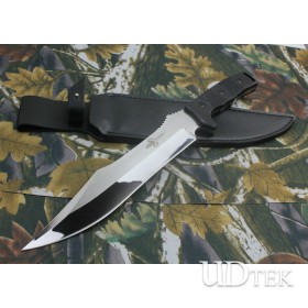 Hot Selling Rescue Knife Camping Knife with G10 Handle + Genuine leather Sheath UDTEK01290  